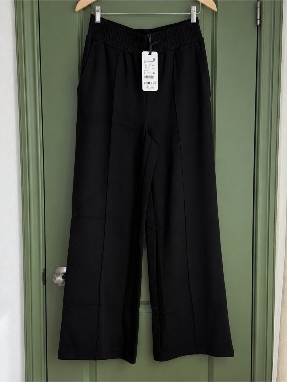 Varley Black Wide-Leg Pull-On Pants